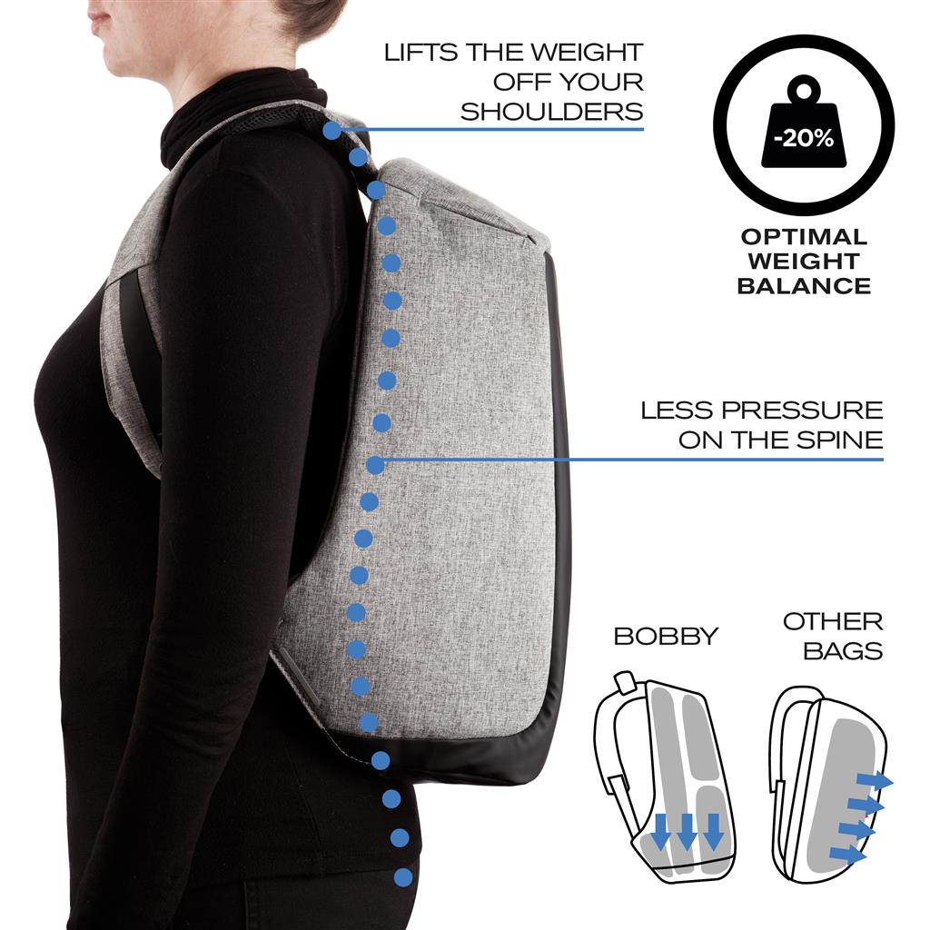 Рюкзак XD Design Bobby XL anti-theft backpack 17'' Grey (P705.562) - фото 4