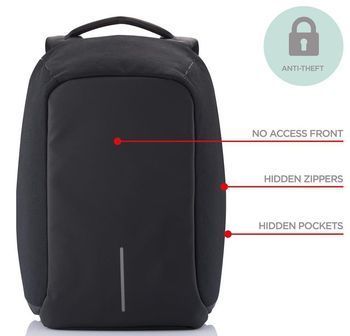 Фото Рюкзак XD Design Bobby XL anti-theft backpack 17'' BLACK (P705.561)