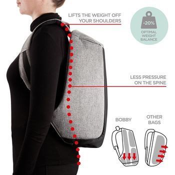 Фото Рюкзак XD Design Bobby XL anti-theft backpack 17'' BLACK (P705.561)
